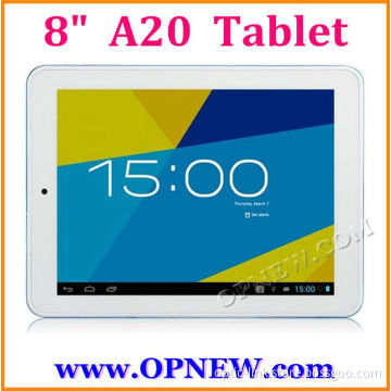 8" Android 4.2 CHEAP Dual Core Tablet PC A20 1.52GHz 6 Colors In stock OPNEW Wholesale